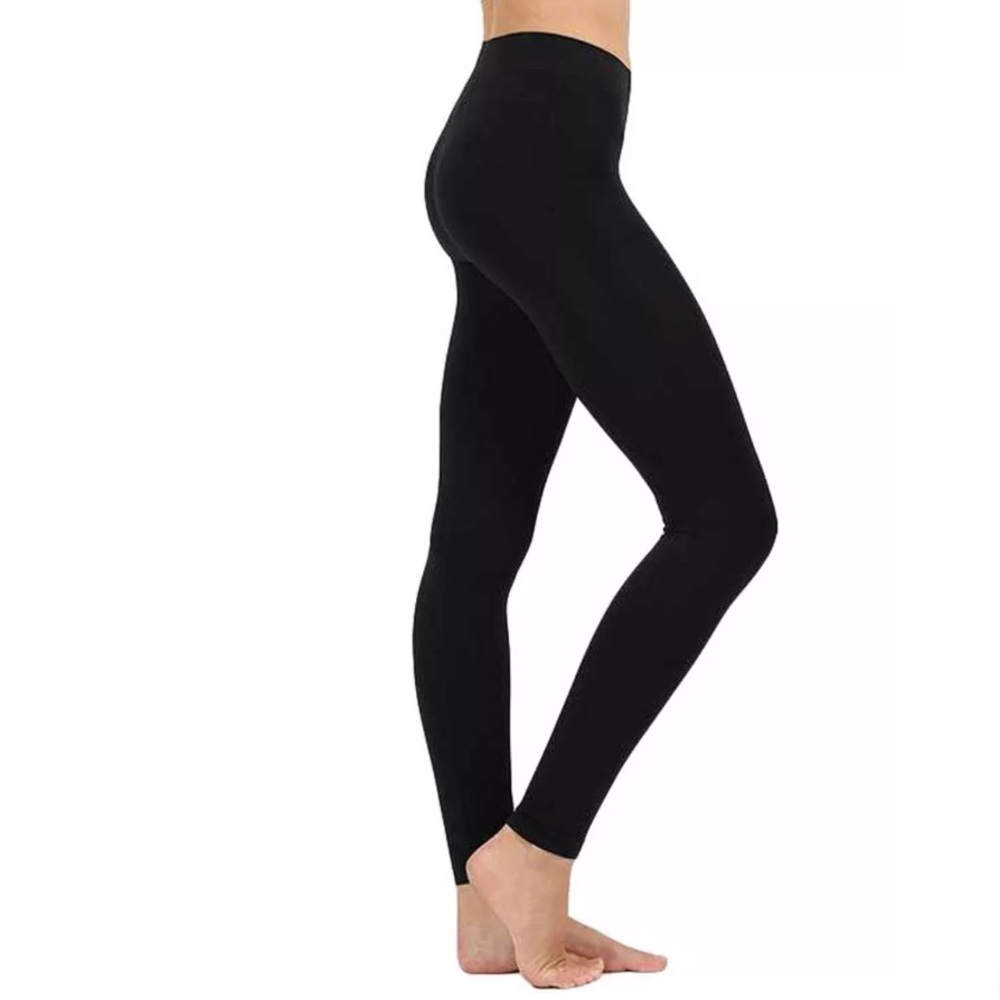Black - Solid Full Length Leggings
